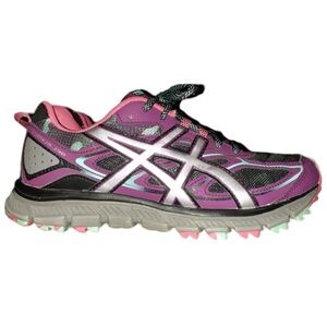 EUC - ASICS Women’s Gel Scram 3 - pink, purple black - size 8.5